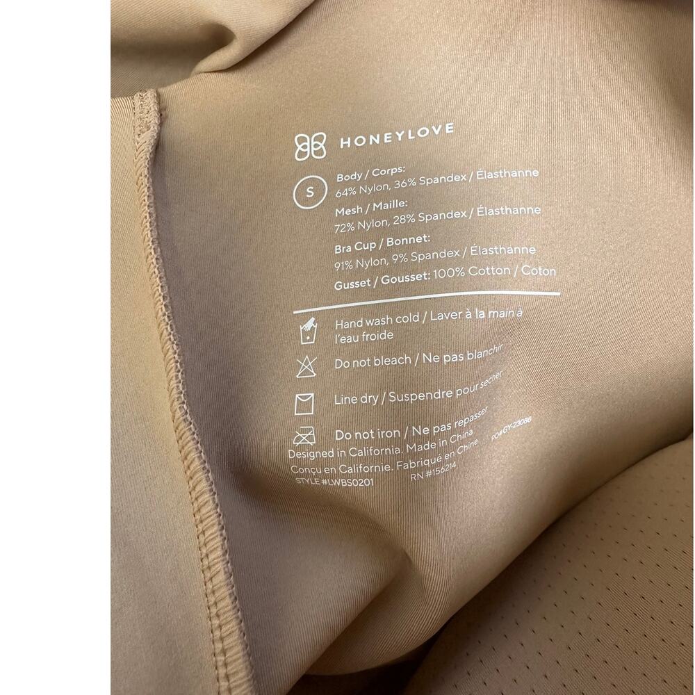 Honeylove LiftWear Tank Bodysuit S Beige Sculpt Shapewear Built In Bra NWT - Picture 5 of 13